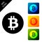 Cryptocurrency coin Bitcoin icon. Bitcoin for internet money. Physical bit coin. Digital currency. Blockchain based