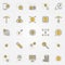 Cryptocurrency colorful icons. Vector set of virtual currency cr