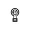 Cryptocurrency encryption vector icon