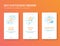 Cryptocurrency investing onboarding mobile app walkthrough screens modern, clean and simple concept. vector illustration template