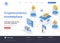 Cryptocurrency marketplace isometric landing page