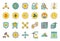 Cryptocurrency related icon set