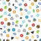 Cryptocurrency seamless pattern. Crypto currency background.