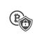 Cryptocurrency Security Icon.