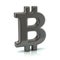 Cryptocurrency silver Bitcoin sign