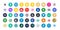 Cryptocurrency symbol, sign, set of vector coins for crypto currency logos. Flat BNB Chain Tokens crypto coins