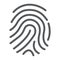 Cryptographic signature line icon, security