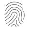 Cryptographic signature thin line icon, security