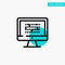 Cryptography, Data, Ddos, Encryption, Information, Problem turquoise highlight circle point Vector icon