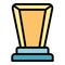 Crystal award icon vector flat