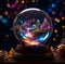 Crystal Ball. Illustration of a Crystal Ball. Shimmering Crystal Ball