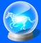 Crystal ball of lucky horse