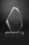 crystal blank award isolated on black