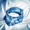 Crystal Blue Ring With Cyanotype Diamond Bracelet