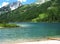 Crystal-clear alpine lake