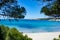 Crystal clear blue Mediterranean sea water on St.Croix Martigues beach, Provence, France