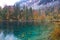 Crystal clear lake of Blausee Switzerland