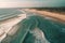 Crystal clear ocean waters and a stunning aerial view of a beautiful beach