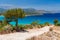 Crystal clear warm waters and beaches in summer Voulisma Beach, Crete, Greece