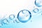 Crystal-clear water bubbles, refreshment and rejuvenation, wellness and cosmetics industry advertising.