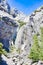 Crystal clear waterfall at Yosemite national park