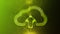 Crystal Cloud Sign in Green Cyberspace