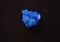 Crystal of Copper sulphate, Bright Blue Vitriol on Black