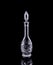 Crystal decanter on a black background