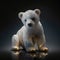 Crystal design shiny happy cute bear nature graphic background Generative AI