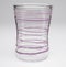 Crystal Drinking Glass with Purple Streaks Design