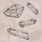 Crystal gems sketch illustration