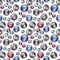 Crystal gemstone seamless pattern. Diamond adamant ruby sapphire stones gems gold. Shiny fashion white background. Raster