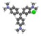 Crystal (gentian) violet molecule. Dye used in Gram staining of bacteria. Atoms are represented as spheres with conventional color