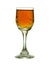 Crystal glass with sherry - backlit