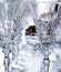 Crystal glasses as luxury table glassware and bohemian glass design, home decor and event decoration