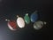 Crystal healing pendants Jasper, clear white quartz, rose quartz, aventurine and lapis lazuli.