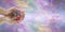 Crystal healing practitioner message banner