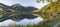 Crystal Lake Panorama Framed by Aspens