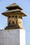 Crystal lamps, elephant, sky, walls, blue, sandstone.