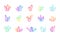 Crystal minerals line art icon. Logo vector crystal gem. Color gradient