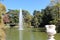 Crystal Palace, Retiro Park, fountain, Madrid, Spain.