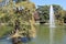 Crystal Palace, Retiro Park, fountain. Madrid, Spain.