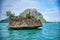 Crystal Rock in the turquoise waters of the Indian Ocean at Le Morne, Mauritius - Africa