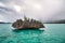 Crystal Rock in the turquoise waters of the Indian Ocean at Le Morne, Mauritius - Africa