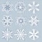 Crystal snowflakes - vector set for designers