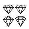 Crystal stone line icon