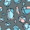 Crystal stone seamless pattern