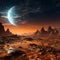 Crystalline Sands: Unearthly Dunes Gleaming in Alien Sunlight