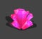 Crystalline stone or gem and precious gemstone for jewellery. Simple crystal symbol with reflection. Cartoon icon as