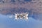 Crystallised salt formation reflected in the lake